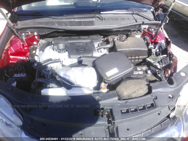 4T1BF1FK9GU614582 - 2016 TOYOTA CAMRY LE/XLE/SE/XSE წითელი ფოტო 10