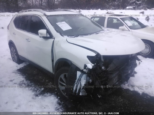 5N1AT2MV4FC857325 - 2015 NISSAN ROGUE S/SL/SV WHITE photo 1