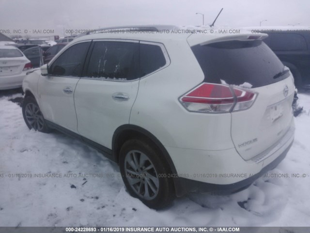 5N1AT2MV4FC857325 - 2015 NISSAN ROGUE S/SL/SV WHITE photo 3