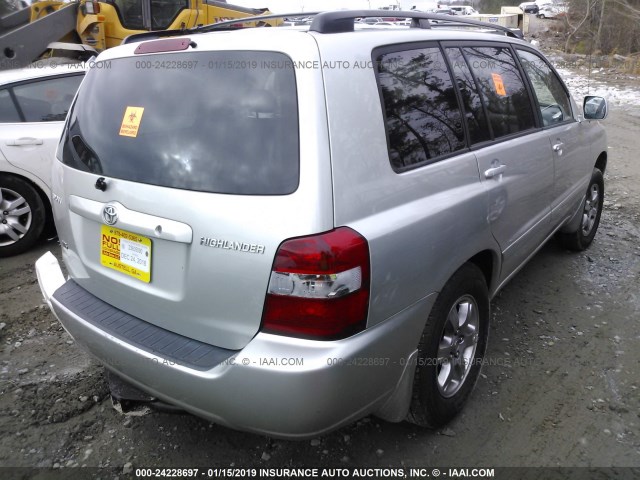 JTEDP21A340015884 - 2004 TOYOTA HIGHLANDER LIMITED SILVER photo 4