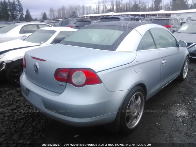 WVWDB71F48V038613 - 2008 VOLKSWAGEN EOS VR6 SILVER photo 4