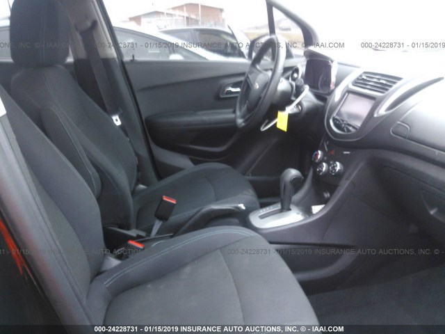 3GNCJKSB8FL253610 - 2015 CHEVROLET TRAX LS BLACK photo 5