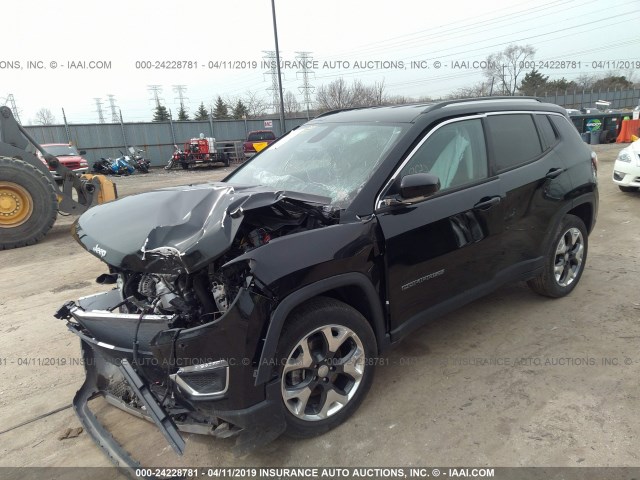 3C4NJDCB9JT437118 - 2018 JEEP COMPASS LIMITED BLACK photo 2