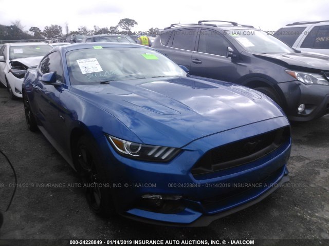1FA6P8CF9H5343172 - 2017 FORD MUSTANG GT BLUE photo 6