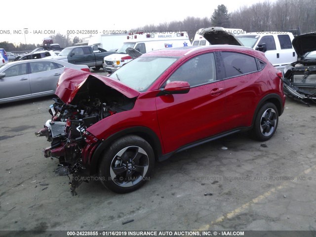 3CZRU6H70JM728202 - 2018 HONDA HR-V EXL RED photo 2