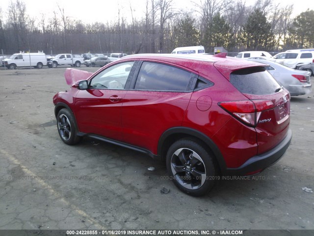 3CZRU6H70JM728202 - 2018 HONDA HR-V EXL RED photo 3