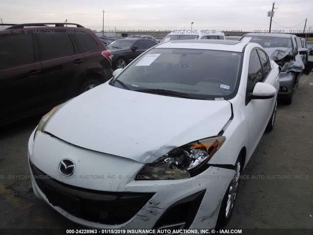 JM1BL1S60A1146577 - 2010 MAZDA 3 S WHITE photo 2