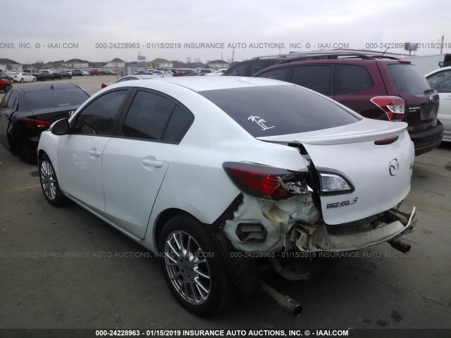 JM1BL1S60A1146577 - 2010 MAZDA 3 S WHITE photo 3