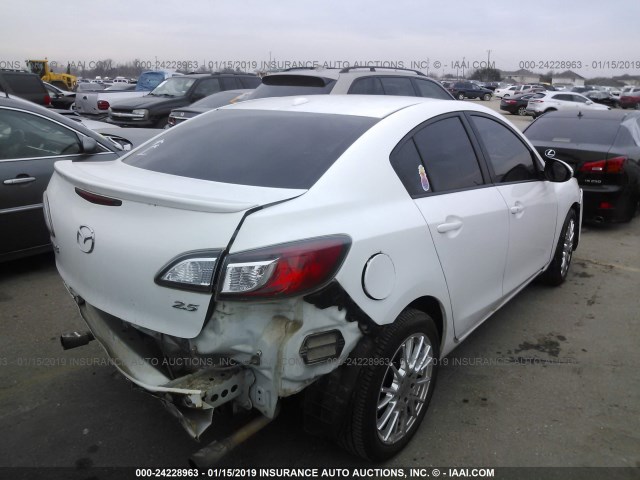 JM1BL1S60A1146577 - 2010 MAZDA 3 S WHITE photo 4