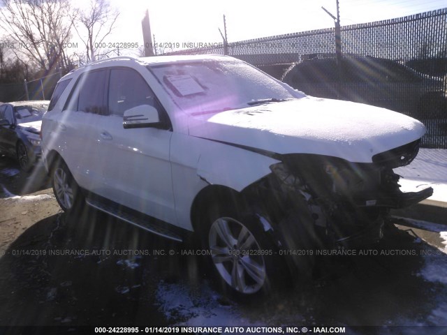 4JGDA5HB0EA437530 - 2014 MERCEDES-BENZ ML 350 4MATIC WHITE photo 1