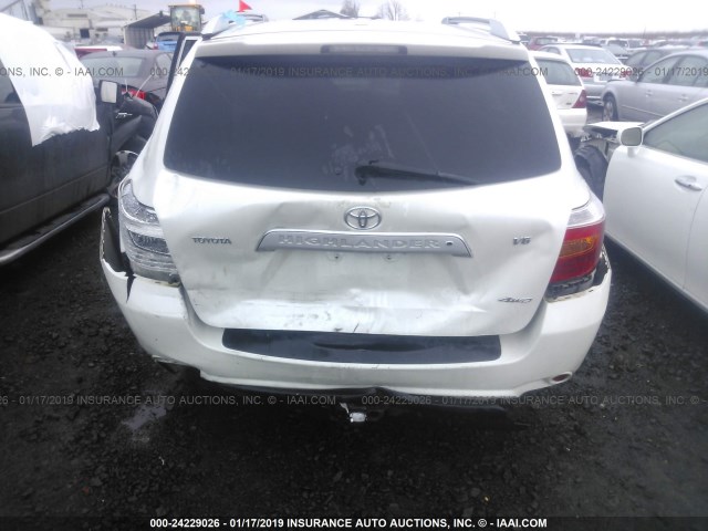 JTEES42A092137045 - 2009 TOYOTA HIGHLANDER LIMITED WHITE photo 6