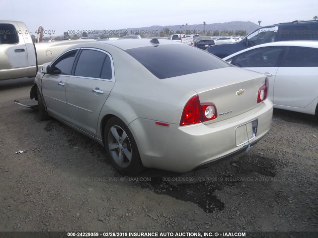 1G1ZC5EU2CF288475 - 2012 CHEVROLET MALIBU 1LT 金色 照片 3
