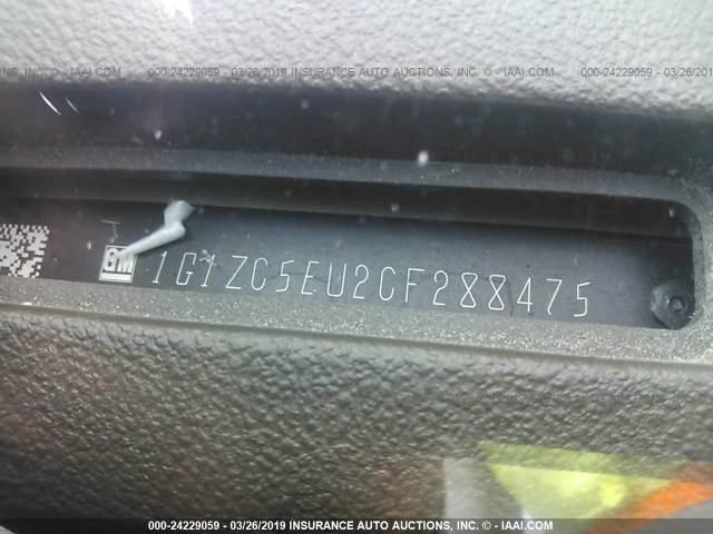 1G1ZC5EU2CF288475 - 2012 CHEVROLET MALIBU 1LT 金色 照片 9