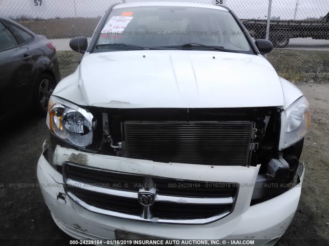 1B3HB48B57D564712 - 2007 DODGE CALIBER SXT WHITE photo 6