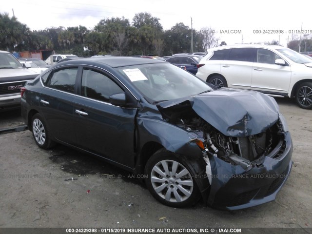 3N1AB7AP6GY280318 - 2016 NISSAN SENTRA S/SV/SR/SL BLUE photo 1