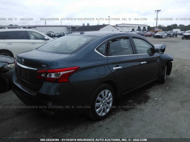 3N1AB7AP6GY280318 - 2016 NISSAN SENTRA S/SV/SR/SL BLUE photo 4