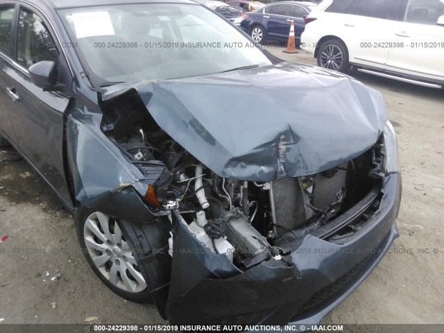 3N1AB7AP6GY280318 - 2016 NISSAN SENTRA S/SV/SR/SL BLUE photo 6