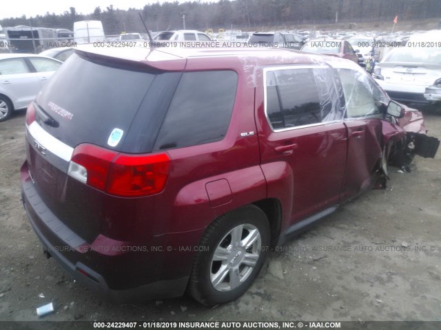 2GKALMEK8E6353067 - 2014 GMC TERRAIN SLE MAROON photo 4