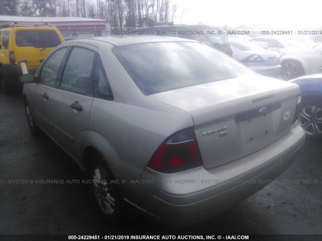 1FAFP34N27W237552 - 2007 FORD FOCUS ZX4/S/SE/SES Champagne photo 3
