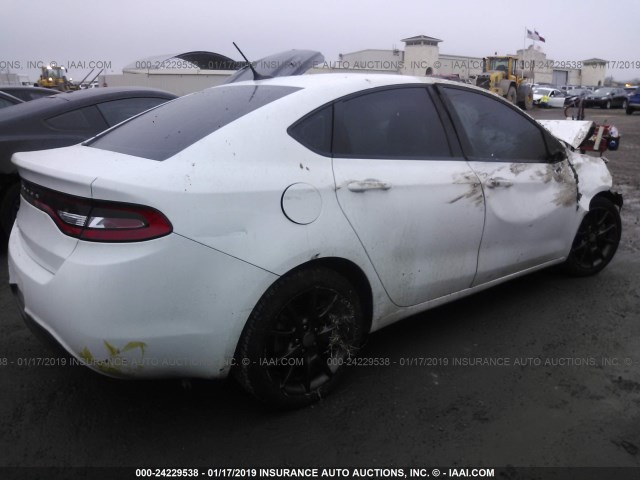 1C3CDFAA9GD606822 - 2016 DODGE DART SE WHITE photo 4