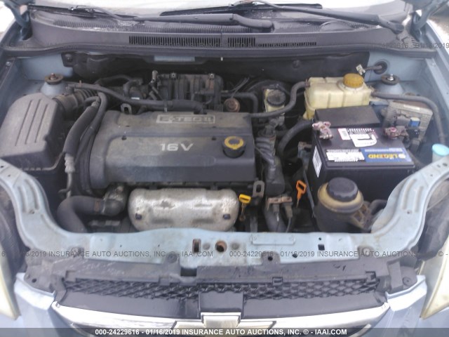 KL1TD56647B148104 - 2007 CHEVROLET AVEO LS Light Blue photo 10