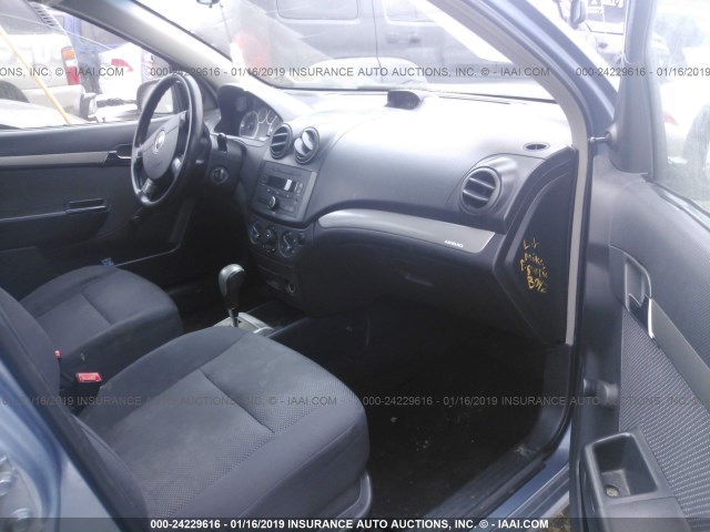 KL1TD56647B148104 - 2007 CHEVROLET AVEO LS Light Blue photo 5