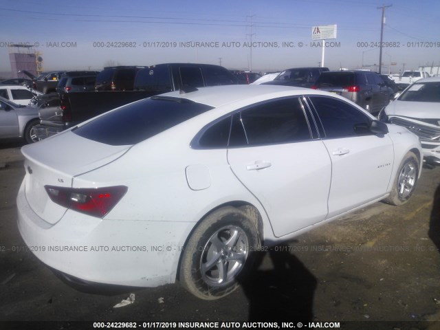 1G1ZB5ST2GF342667 - 2016 CHEVROLET MALIBU LS WHITE photo 4