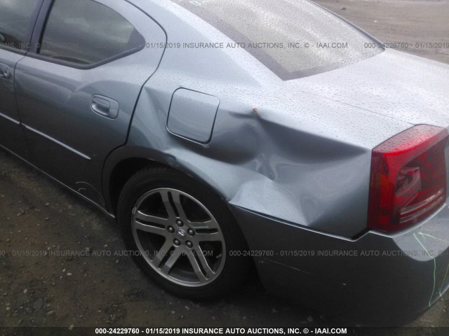 2B3KA53H96H219145 - 2006 DODGE CHARGER R/T GRAY photo 6