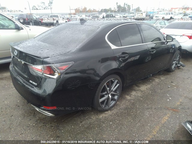 JTHBZ1BL1JA015838 - 2018 LEXUS GS 350/BASE/F SPORT BLACK photo 4