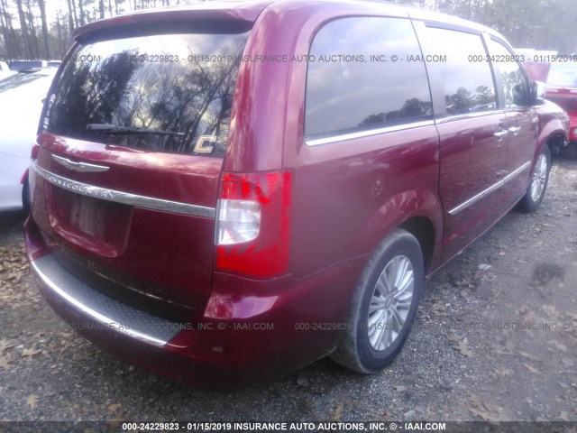 2C4RC1CGXCR376373 - 2012 CHRYSLER TOWN & COUNTRY TOURING L BURGUNDY photo 4