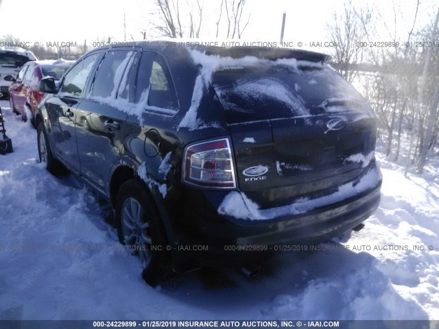 2FMDK39C27BA28848 - 2007 FORD EDGE SEL PLUS BLACK photo 3