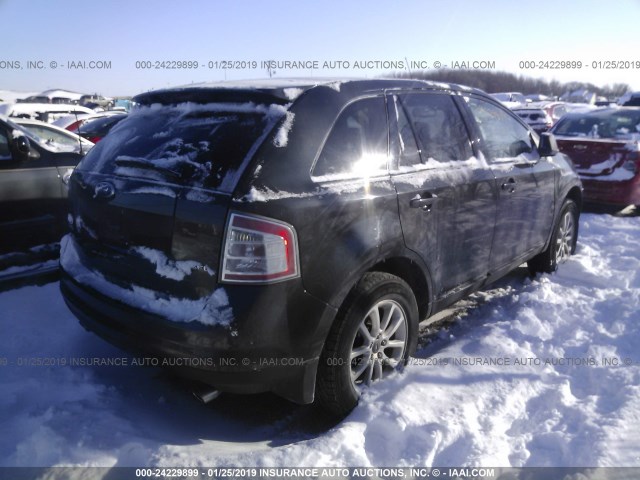 2FMDK39C27BA28848 - 2007 FORD EDGE SEL PLUS BLACK photo 4