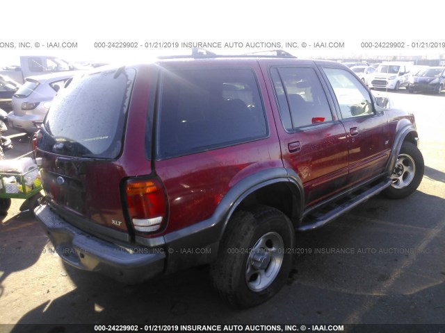 1FMDU73E1YZC41266 - 2000 FORD EXPLORER XLT RED photo 4