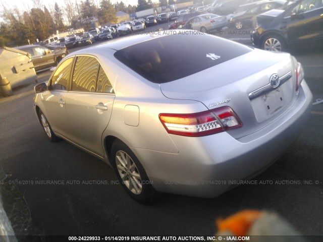 4T4BF3EK9BR170406 - 2011 TOYOTA CAMRY SE/LE/XLE 银色 照片 3