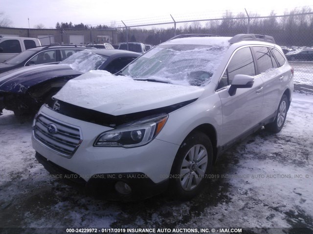 4S4BSAFC7F3337374 - 2015 SUBARU OUTBACK 2.5I PREMIUM WHITE photo 2