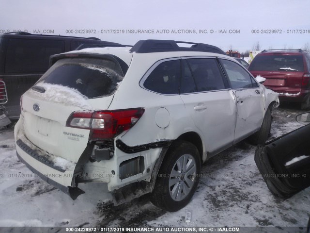 4S4BSAFC7F3337374 - 2015 SUBARU OUTBACK 2.5I PREMIUM WHITE photo 4