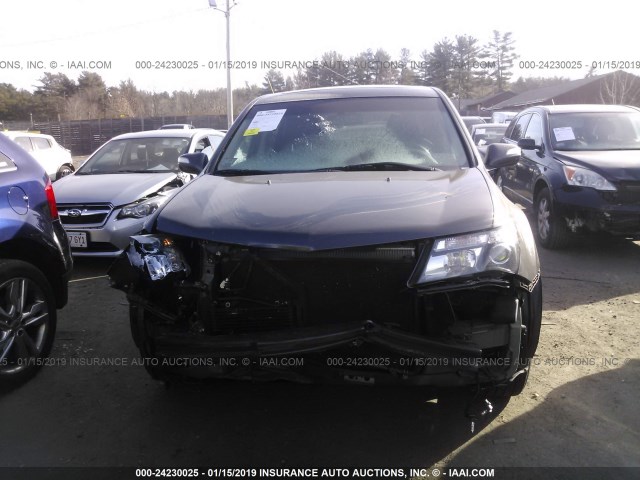 2HNYD2H63AH516730 - 2010 ACURA MDX TECHNOLOGY GRAY photo 6