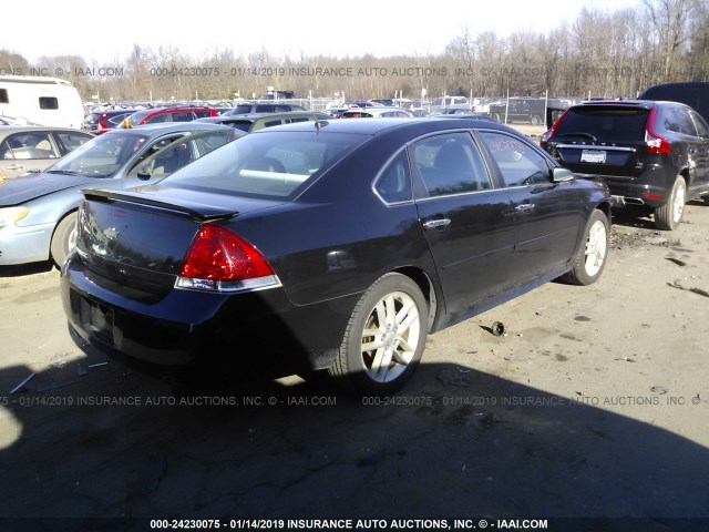 2G1WC5E32C1330693 - 2012 CHEVROLET IMPALA LTZ BLACK photo 4