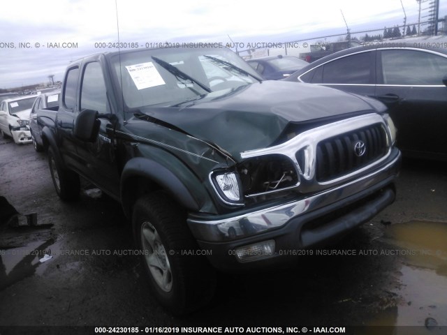 5TEHN72NX3Z294209 - 2003 TOYOTA TACOMA DOUBLE CAB GREEN photo 1