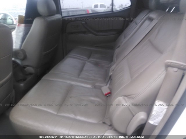 5TDBT48A36S268910 - 2006 TOYOTA SEQUOIA LIMITED WHITE photo 8