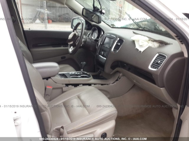 1C4RDHDG6DC647430 - 2013 DODGE DURANGO CREW WHITE photo 5