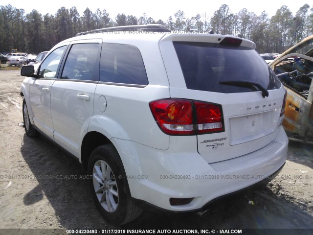 3C4PDCBGXHT572268 - 2017 DODGE JOURNEY SXT WHITE photo 3