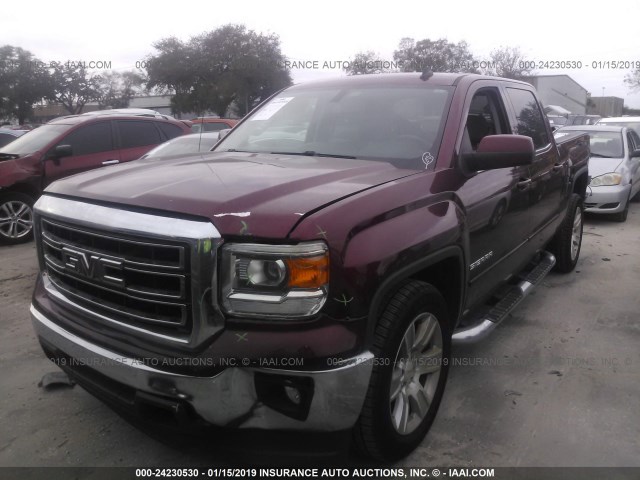 3GTP1UEH0EG293497 - 2014 GMC SIERRA C1500 SLE MAROON photo 2