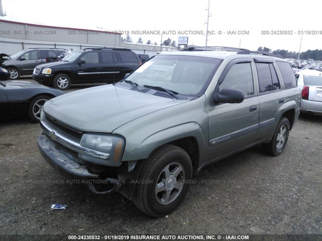 1GNDS13S542205653 - 2004 CHEVROLET TRAILBLAZER LS/LT GRAY photo 2