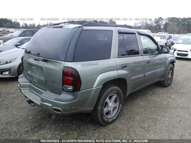 1GNDS13S542205653 - 2004 CHEVROLET TRAILBLAZER LS/LT GRAY photo 4