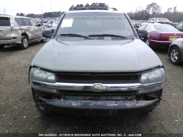 1GNDS13S542205653 - 2004 CHEVROLET TRAILBLAZER LS/LT GRAY photo 6