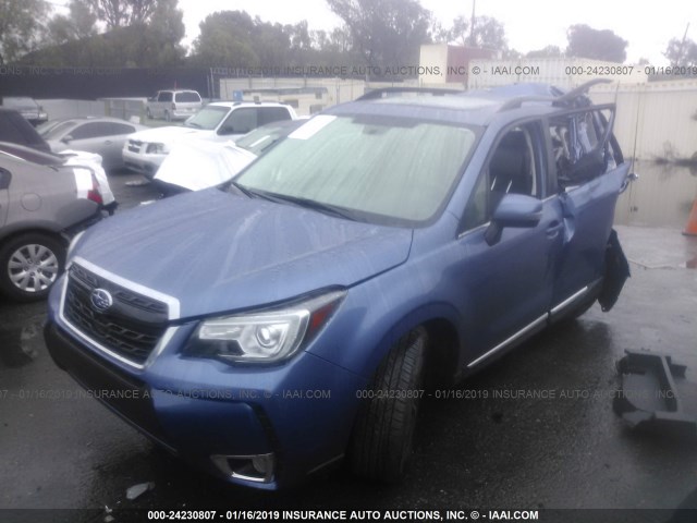 JF2SJGWC3JH499185 - 2018 SUBARU FORESTER 2.0XT TOURING BLUE photo 2