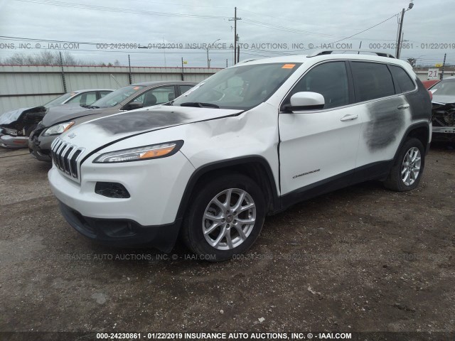 1C4PJLCB5HW573849 - 2017 JEEP CHEROKEE LATITUDE WHITE photo 2