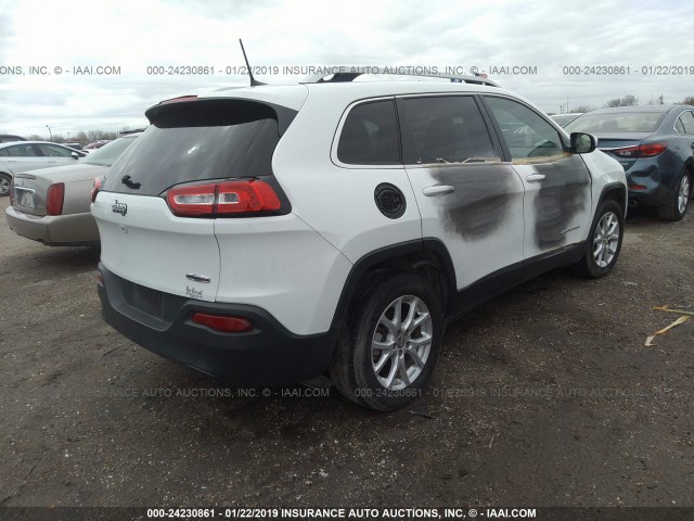 1C4PJLCB5HW573849 - 2017 JEEP CHEROKEE LATITUDE WHITE photo 4