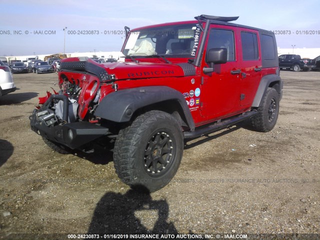 1J4GA69159L713749 - 2009 JEEP WRANGLER UNLIMITE RUBICON RED photo 2